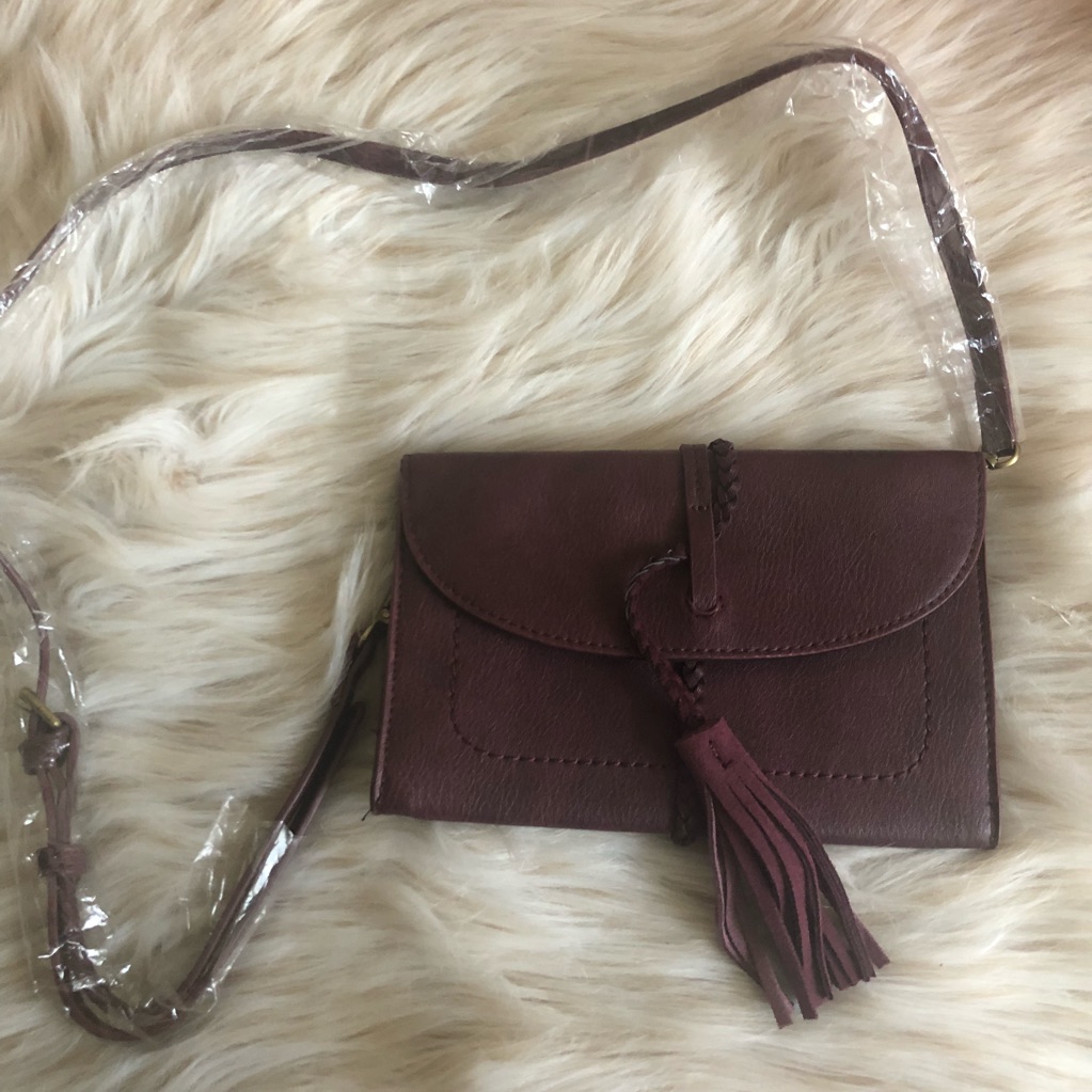 Nwt Free People Purple Crossbody With Tassle
